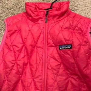 Hot Pink Patagonia Nano Puff Vest (large)